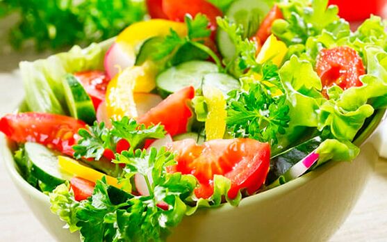 Ensalada de vexetais para a prostatite